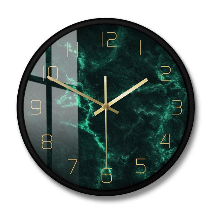 Marble Pattern Green Nordic Wall Clock Living Room