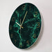 Marble Pattern Green Nordic Wall Clock Living Room