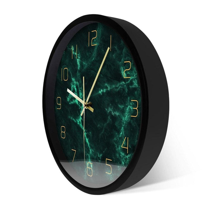Marble Pattern Green Nordic Wall Clock Living Room