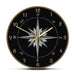 Mariner’s Compass Wall Clock Rose Nautical Home Decor