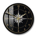 Mariner’s Compass Wall Clock Rose Nautical Home Decor