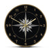 Mariner’s Compass Wall Clock Rose Nautical Home Decor