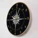 Mariner’s Compass Wall Clock Rose Nautical Home Decor