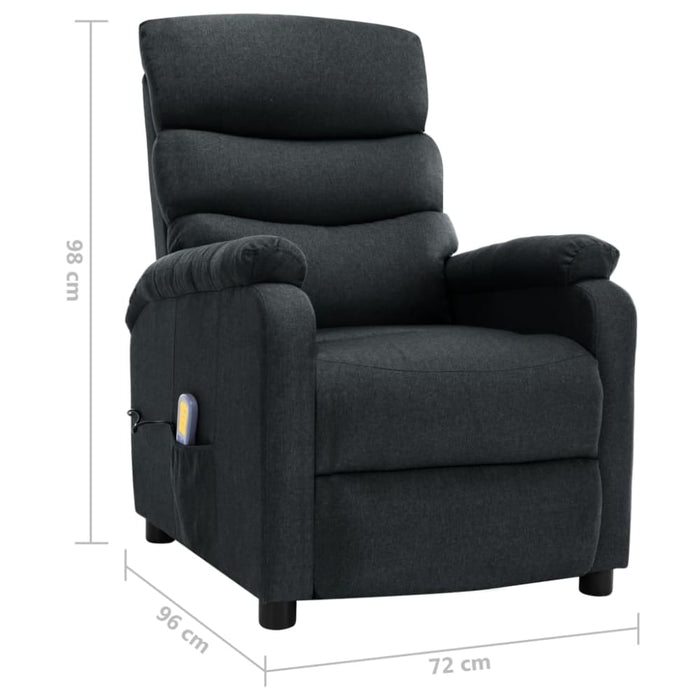 Massage Recliner Dark Grey Fabric Txoxxi