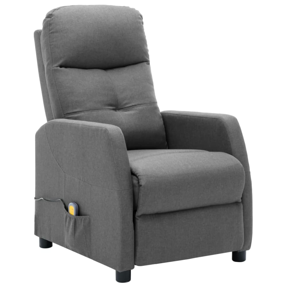 Massage Recliner Light Grey Fabric Xnknxl