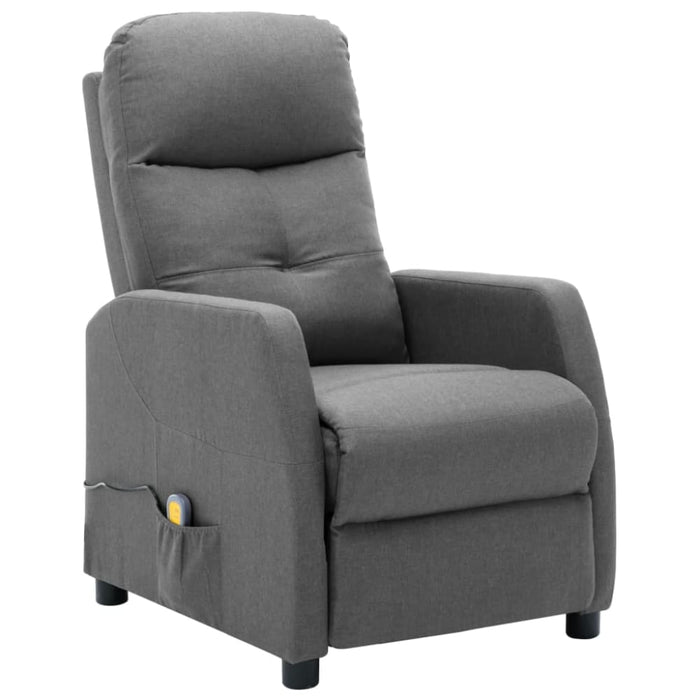 Massage Recliner Light Grey Fabric Xnknxl