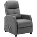 Massage Recliner Light Grey Fabric Xnknxl
