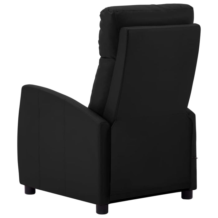 Massage Reclining Chair Black Faux Leather Xnkixt