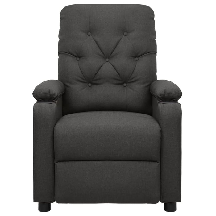 Massage Reclining Chair Dark Grey Fabric Ttkoot