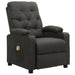 Massage Reclining Chair Dark Grey Fabric Ttkoot
