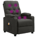 Massage Reclining Chair Dark Grey Fabric Ttkoot