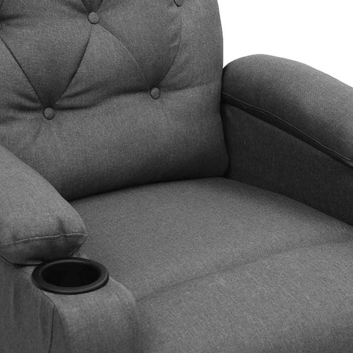 Massage Reclining Chair Light Grey Fabric Ttkoox