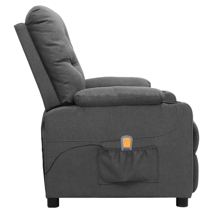 Massage Reclining Chair Light Grey Fabric Ttkoox