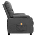 Massage Reclining Chair Light Grey Fabric Ttkoox