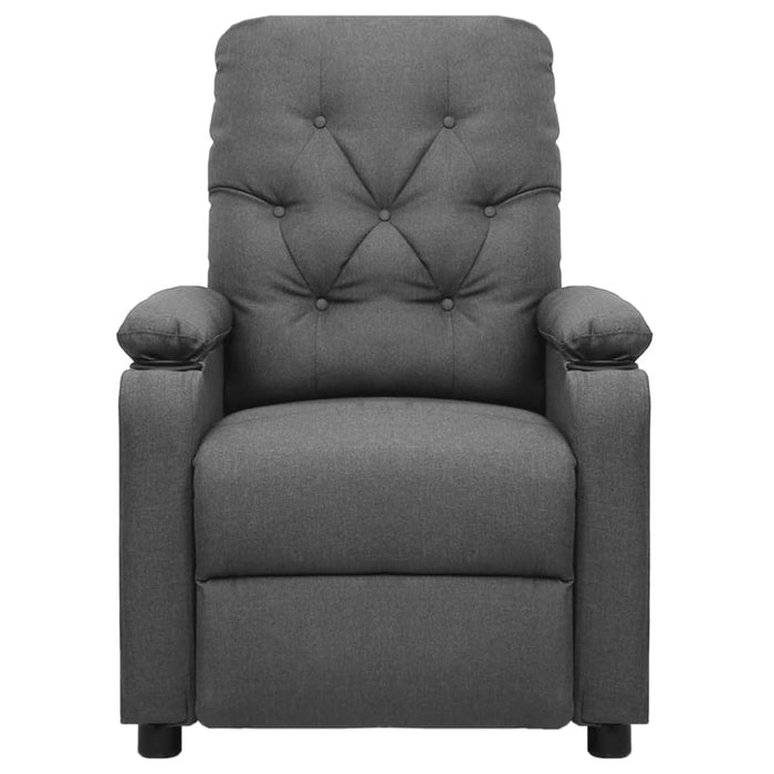 Massage Reclining Chair Light Grey Fabric Ttkoox