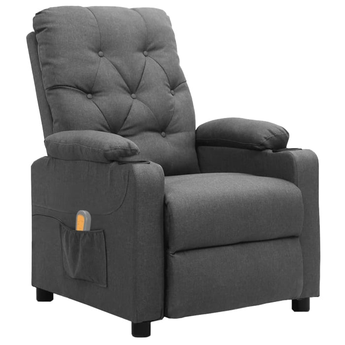 Massage Reclining Chair Light Grey Fabric Ttkoox