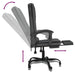 Massage Reclining Office Chair Black Faux Leather Taklli