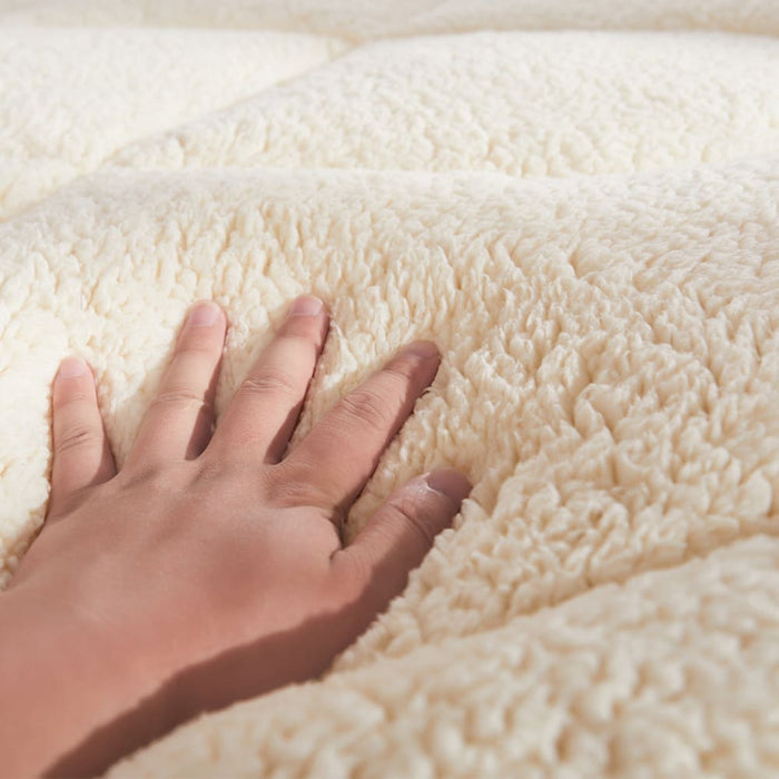 Mattress Topper 100% Wool Underlay Reversible Mat Pad