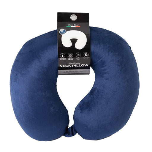 Memory Foam Travel Neck Pillow with Clip Cushion Support