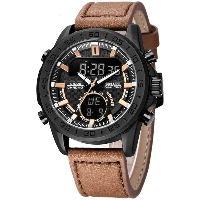 Men’s Multi - functional Sport Leather Wrist Watch