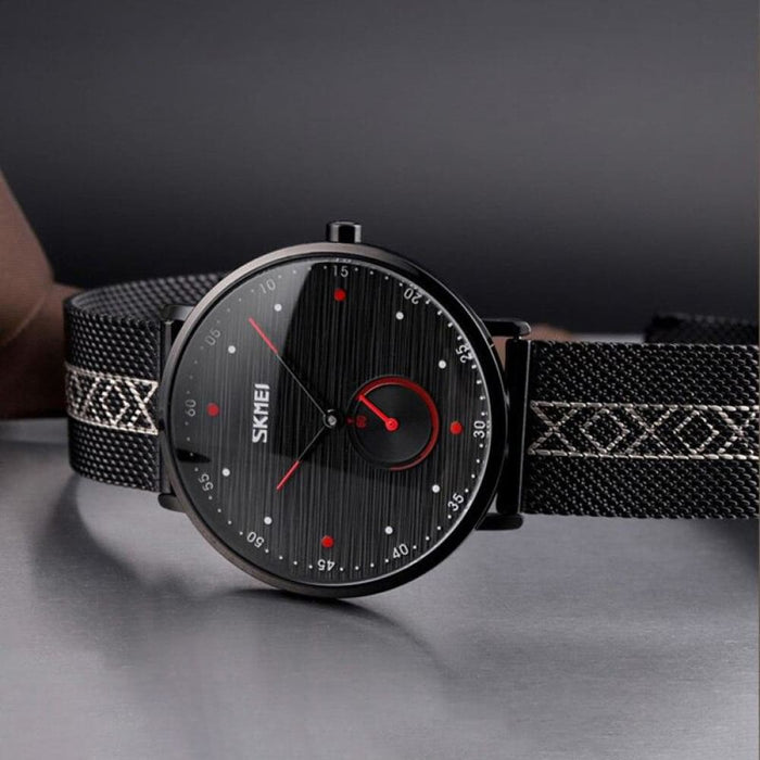 Men’s Steel Mesh Band Luxury Business Quartz Waterproof