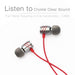 Metal 3.5mm Stereo Bass In-ear Wired Earpiece with Mic