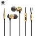 Metal 3.5mm Stereo Bass In - ear Wired Earpiece With Mic