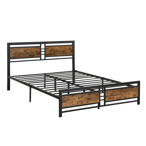 Metal Bed Frame Queen Size Mattress Base Platform Wooden