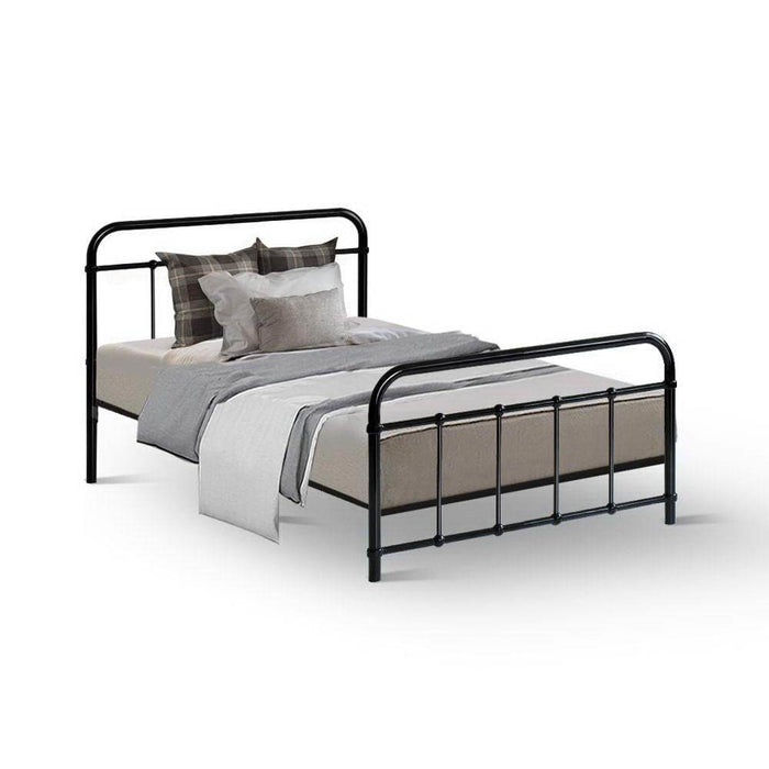 Metal Bed Frame Single Size Platform Foundation Mattress
