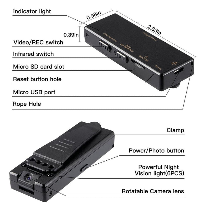 A7 Micro Night Vision Video Voice Recorders Camera for Car