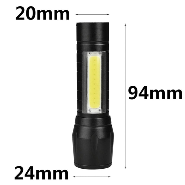 Mini Z20 Portable Usb Charging Led Flashlight With Side