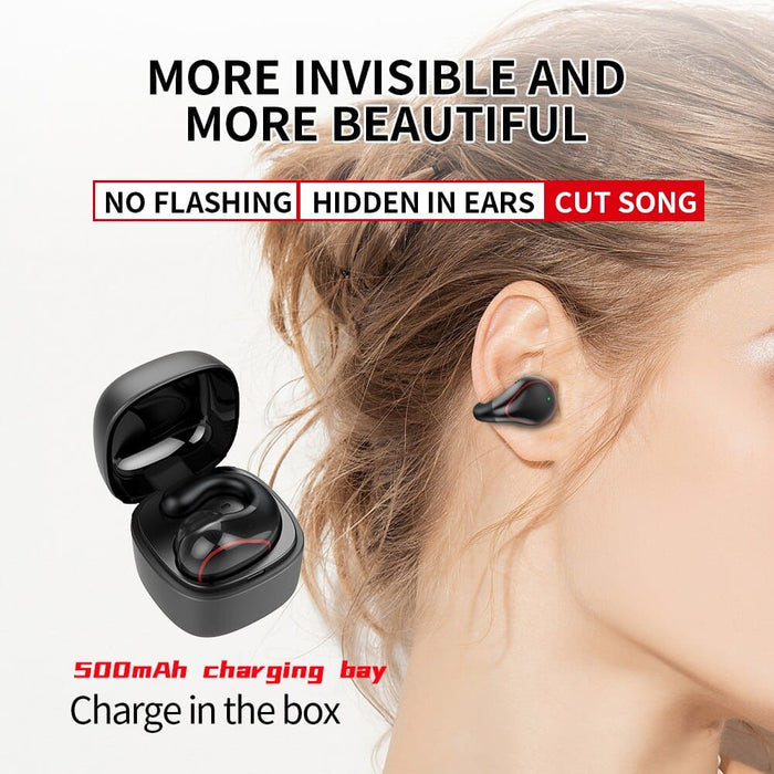 Mini Single Stealth Wireless Bluetooth Headset Headphones