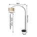 Modern Led Floor Lamp Reading Light Free Standing Height