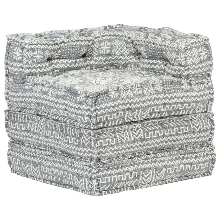 Modular Pouffe Light Grey Fabric Xniibb
