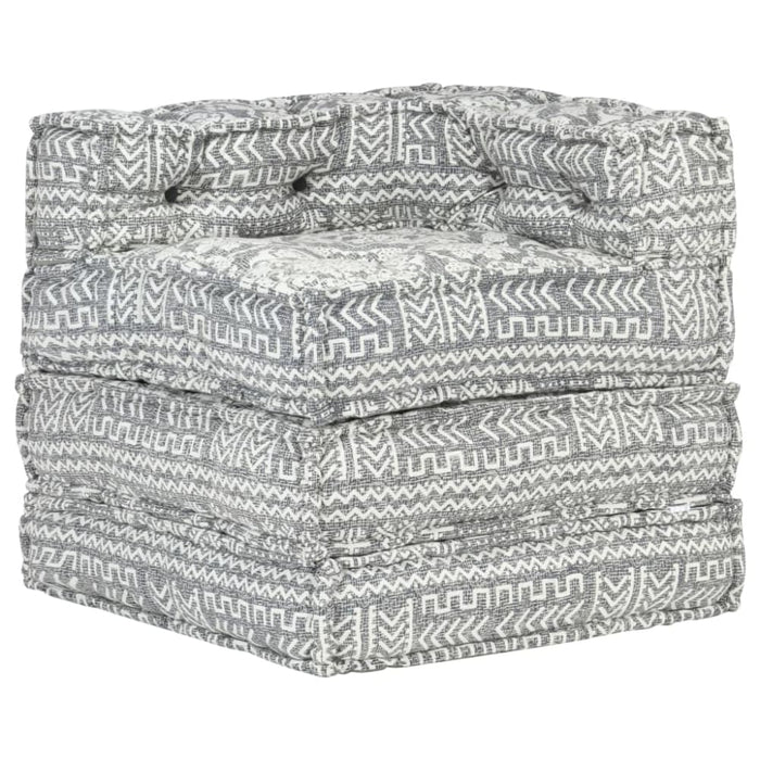 Modular Pouffe Light Grey Fabric Xniibb