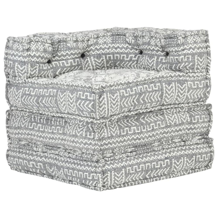 Modular Pouffe Light Grey Fabric Xniibb