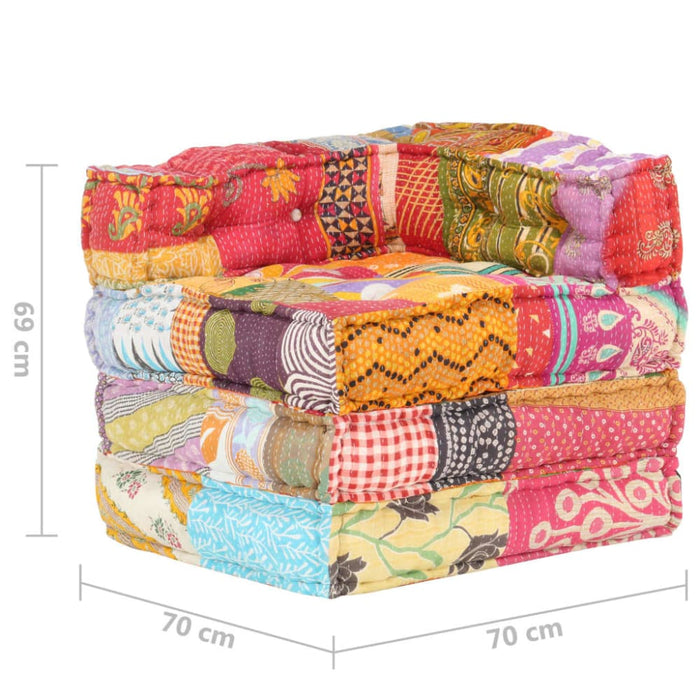 Modular Pouffe Patchwork Fabric Xnilki