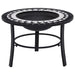 Mosaic Fire Pit Black and White Ceramic Alixo