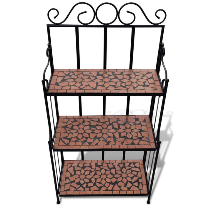 Mosaic Plant Stand Terracotta Aooto