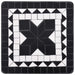 Mosaic Side Table Black and White Ceramic Alioo