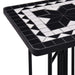 Mosaic Side Table Black and White Ceramic Alioo