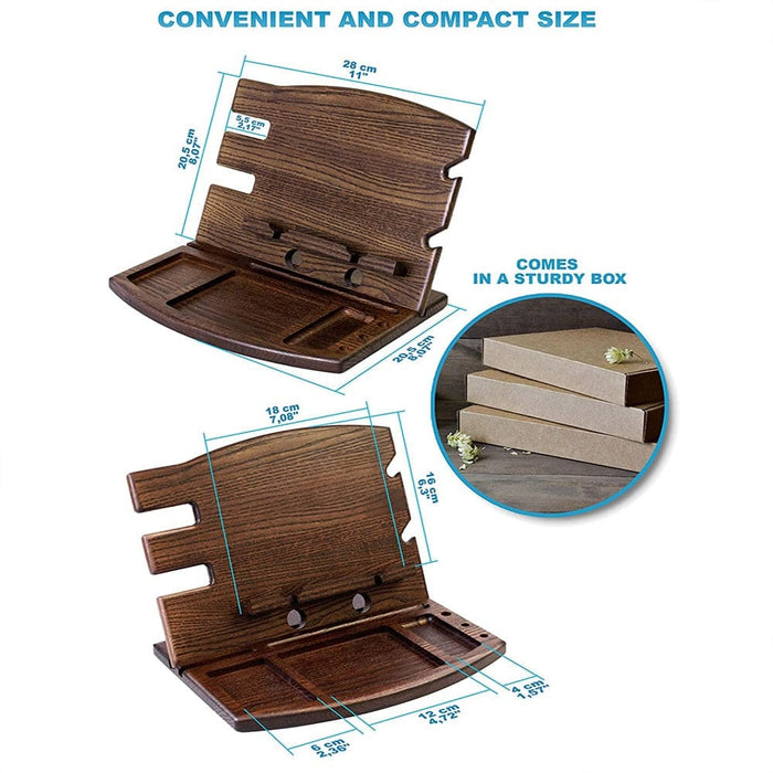 Multi-functional Bamboo Desktop Stand