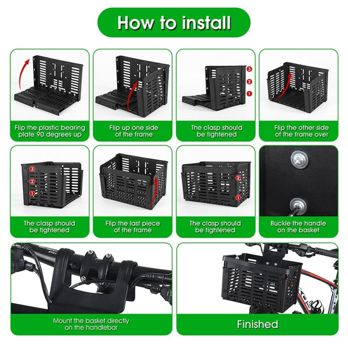 Multi-functional Foldable Bicycle Front Basket