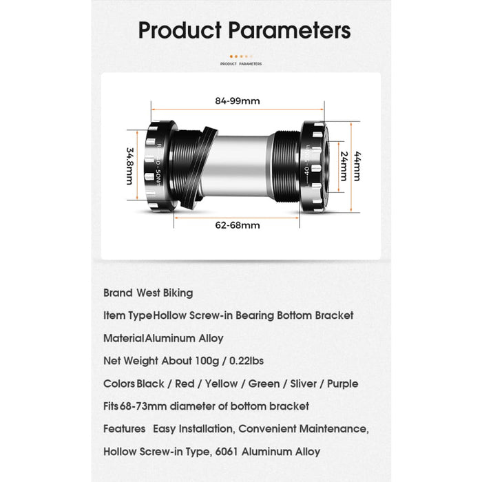 Multicolour Bearing Bottom Bracket