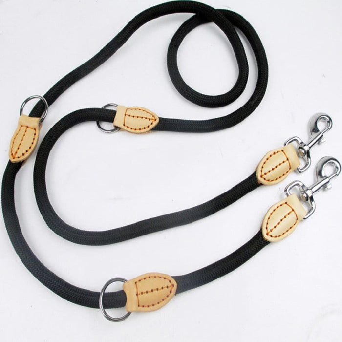 Multifunctional Adjustablenylon Double Leash with p Shape