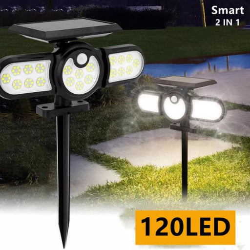 Multiple Heads Lighting Lawn Ground Light With Motion Sensor