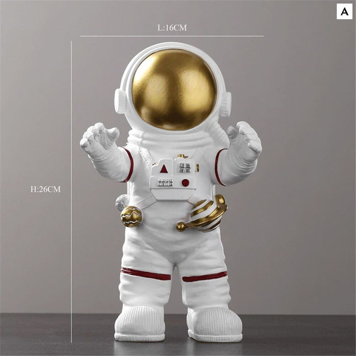 Music Astronaut Figurines Resin Home Decor Miniature