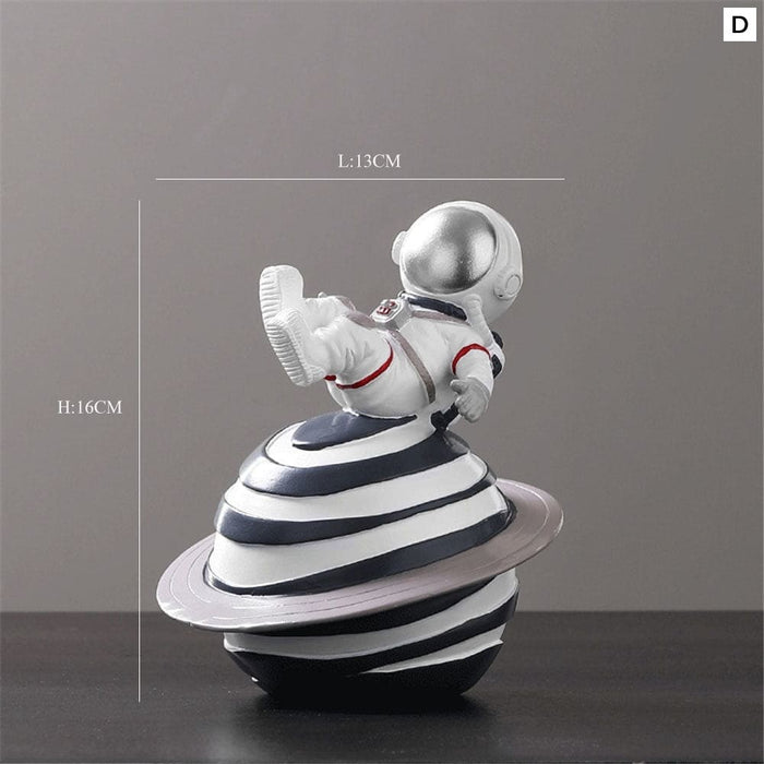 Music Astronaut Figurines Resin Home Decor Miniature