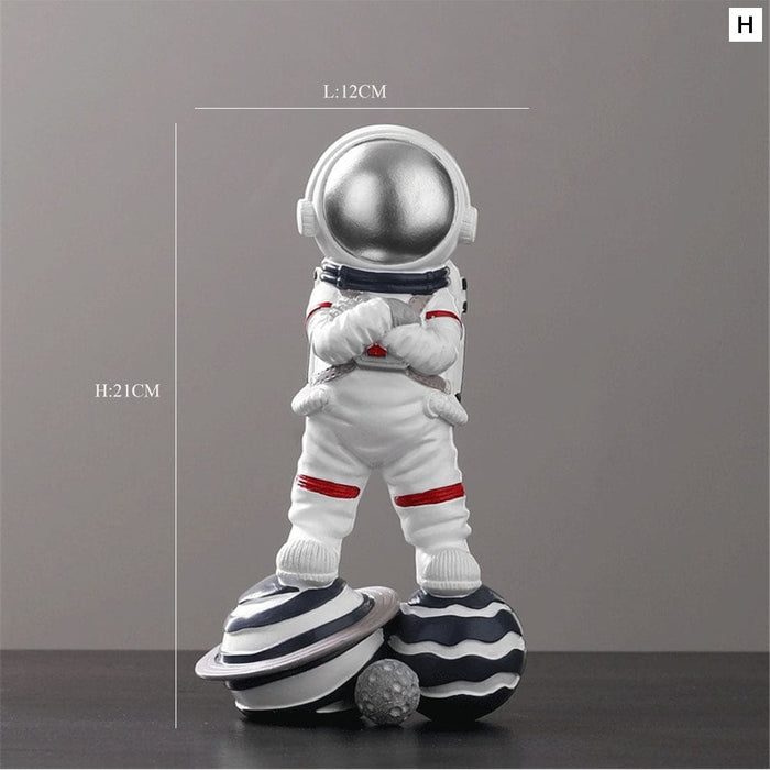 Music Astronaut Figurines Resin Home Decor Miniature