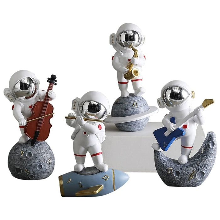 Music Astronaut Figurines Resin Home Decor Miniature